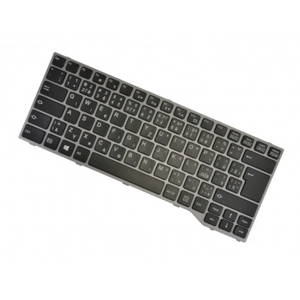 Fujitsu Siemens LIFEBOOK E735 Laptop Tastatur, CZ / SK Schwarz, ohne Hintergrundbeleuchtung, mit Rahmen