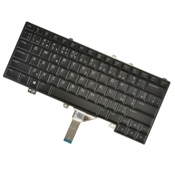 Dell AlienWare 15 R3 Laptop Tastatur, CZ / SK Schwarz / Weiß / Silber, Hintergrundbeleuchtete, mit Rahmen