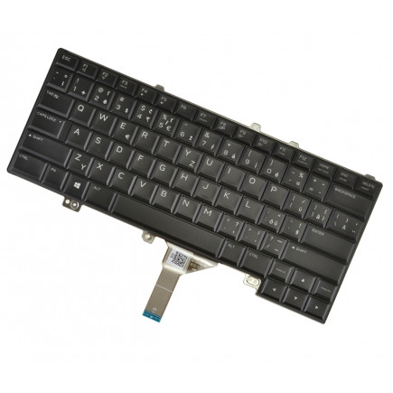 Dell AlienWare 15 R4 Laptop Tastatur, CZ / SK Schwarz / Weiß / Silber, Hintergrundbeleuchtete, mit Rahmen