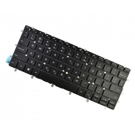 Dell XPS 13 9305 Laptop Tastatur, ohne Rahmen, schwarz CZ/SK, mit Hintergrundbeleuchtung