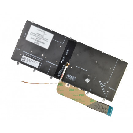 Dell XPS 13 9380 Laptop Tastatur, ohne Rahmen, schwarz CZ/SK, mit Hintergrundbeleuchtung