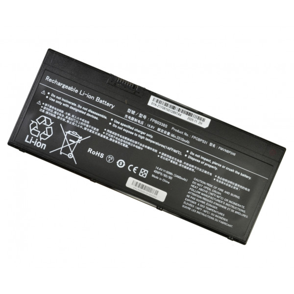 Batterie für Notebook Fujitsu Siemens LIFEBOOK E445 3490mAh Li-poly 14,4V, 50Wh