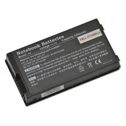 Batterie für Notebook Asus F8 Series 5200mAh Li-Ion 11,1V SAMSUNG-Zellen